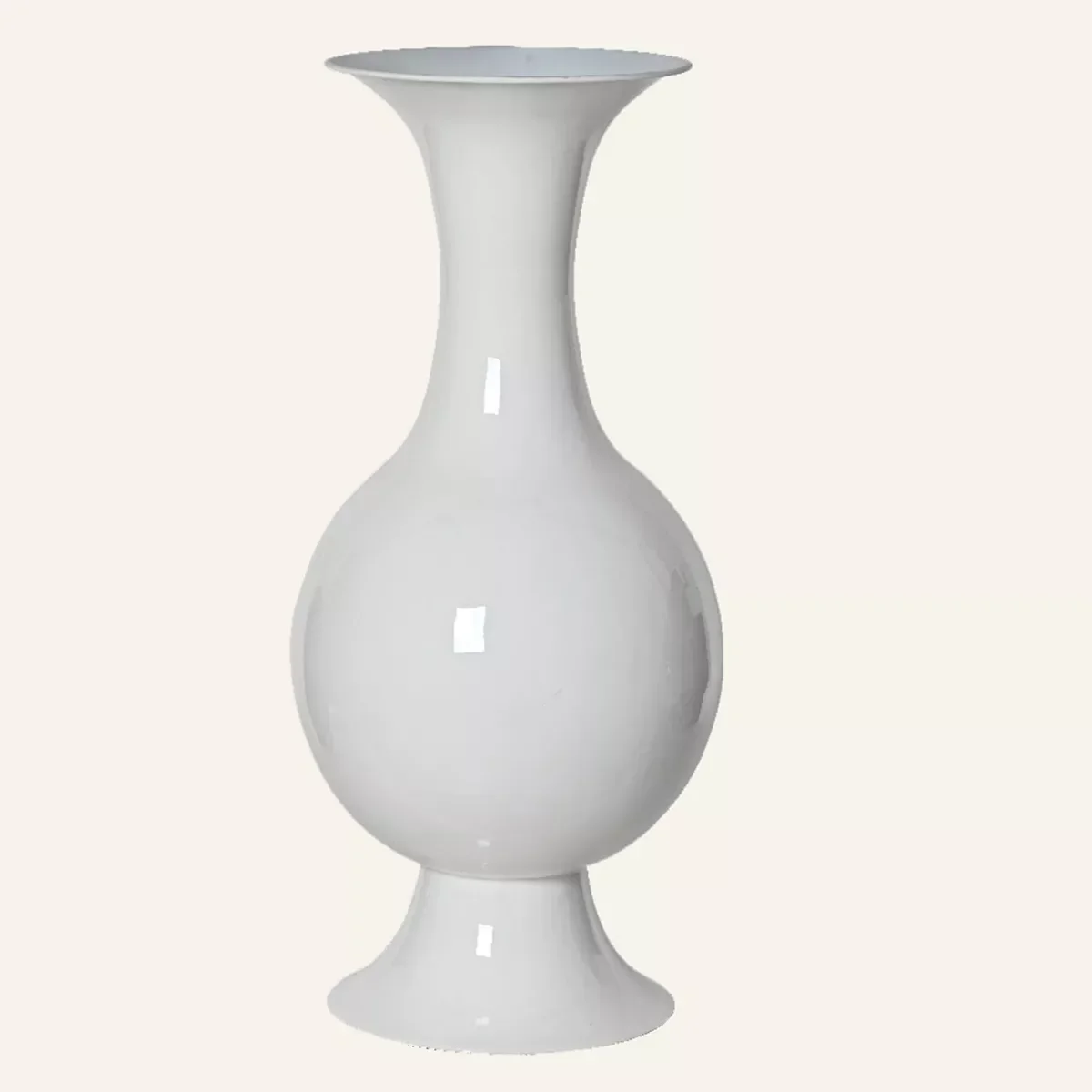 Φωτογραφία προϊόντος: Beauty Home Μεταλλικό Βάζο Λευκό 77 x 39 cm