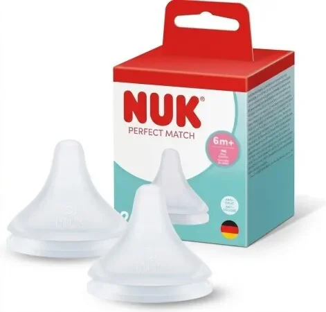 Φωτογραφία προϊόντος: NUK PERFECT MATCH ΘΗΛΗ ΣΙΛΙΚΟΝΗΣ FLOW CONTROL 6Μ+ 2ΤΕΜ