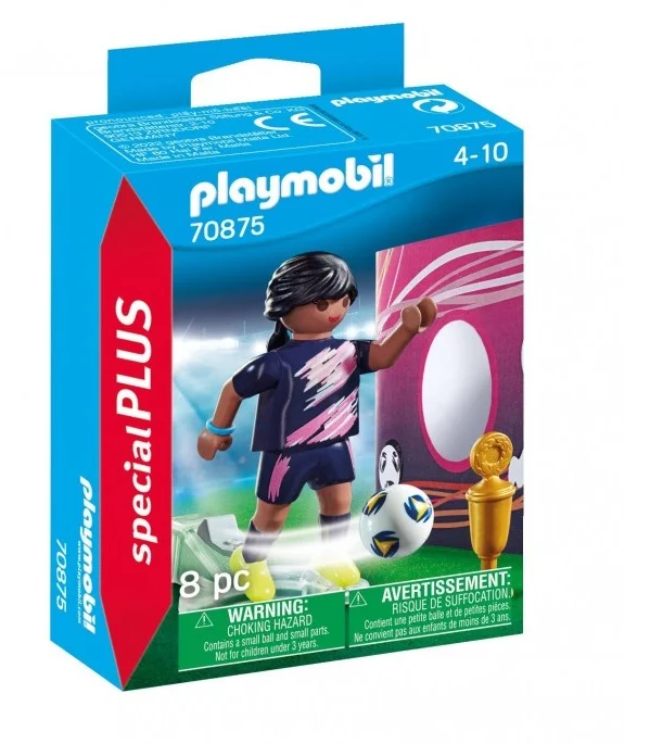 Φωτογραφία προϊόντος: Playmobil Γυναίκα Ποδοσφαιριστής Με Τοίχο Εξάσκησης (70875)