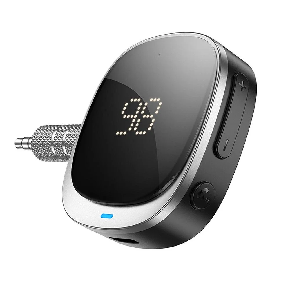 Φωτογραφία προϊόντος: HOCO adapter AUX Jack 3,5 mm BLUETOOTH with display E80 black