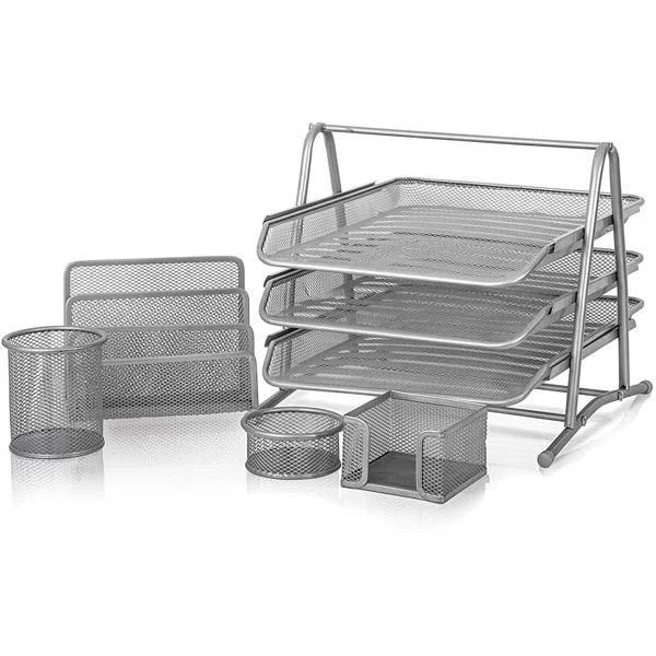 Φωτογραφία προϊόντος: OEM Σετ γραφείου ασημί 5 τεμάχια