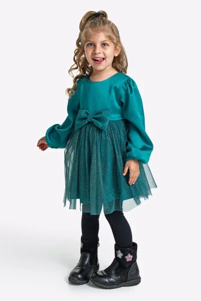 Φωτογραφία προϊόντος: Παιδικό φόρεμα for Funky Kids κορίτσι 1-6 ετών 225-729119-1 Πράσινο