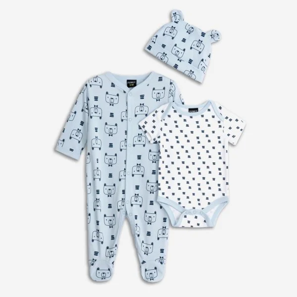 Φωτογραφία προϊόντος: Βρεφικό σετ 3τμχ for Funky Kids αγόρι 1-12 μηνών 225-050143-1 Γαλάζιο