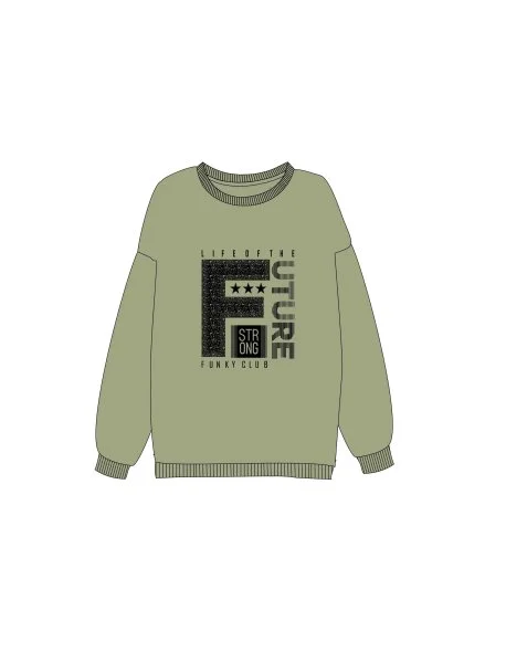 Φωτογραφία προϊόντος: Παιδική μπλούζα for Funky Kids αγόρι 6-16 ετών 225-192109-1 Λαδί