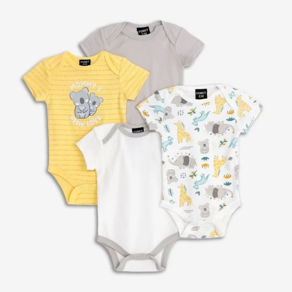 Φωτογραφία προϊόντος: Βρεφικό σετ 4τμχ for Funky Kids αγόρι 1-12 μηνών 225-050146-1 Γκρι