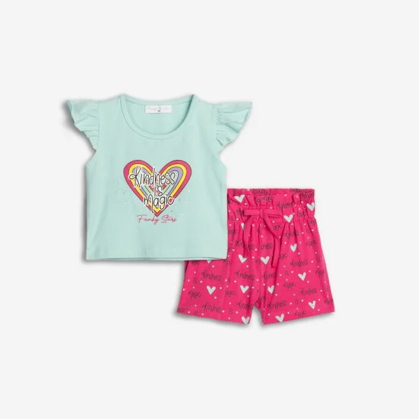 Φωτογραφία προϊόντος: Παιδικό σετ σορτς for Funky Kids κορίτσι 2-6 ετών 125-724116-1 Βεραμάν