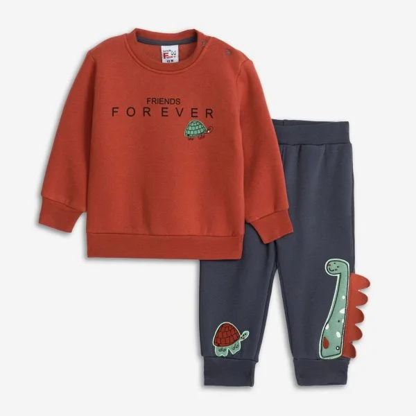Φωτογραφία προϊόντος: Βρεφικό σετ φόρμας for Funky Kids αγόρι 6-24 μηνών 225-817103-2 Καφέ