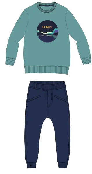 Φωτογραφία προϊόντος: Παιδικό σετ φόρμας for Funky Kids αγόρι 6-16 ετών 225-117161-2 Πετρόλ