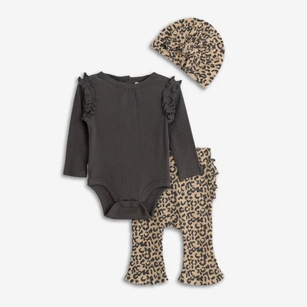 Φωτογραφία προϊόντος: Βρεφικό Σετ 3τμχ for Funky Kids κορίτσι 1-9 μηνών 225-060157-1 Ανθρακί