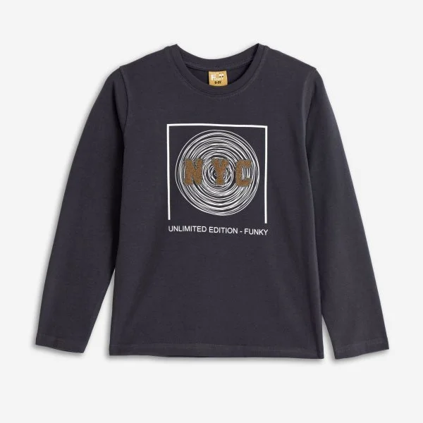 Φωτογραφία προϊόντος: Παιδική μπλούζα for Funky Kids αγόρι 6-16 ετών 225-106105-1 Ανθρακί