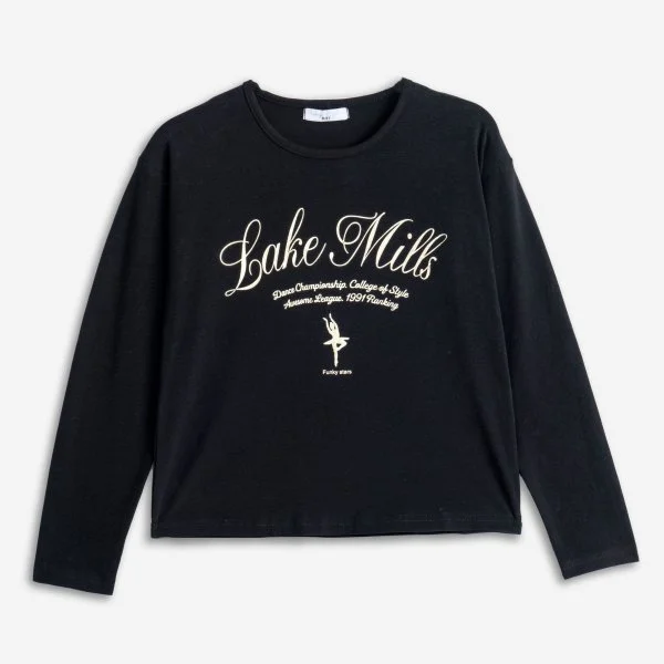 Φωτογραφία προϊόντος: Παιδική μπλούζα for Funky Kids κορίτσι 6-16 ετών 225-506112-1 Μαύρο