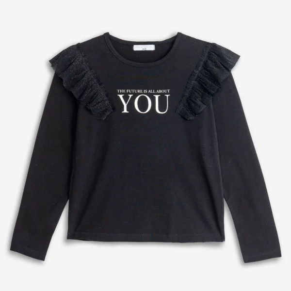 Φωτογραφία προϊόντος: Παιδική μπλούζα for Funky Kids κορίτσι 6-16 ετών 225-506111-1 Μαύρο