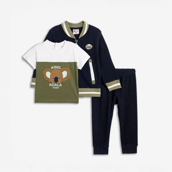 Φωτογραφία προϊόντος: Βρεφικό σετ 3τμχ for Funky Kids αγόρι 6-24 μηνών 125-895114-1 Μπλε