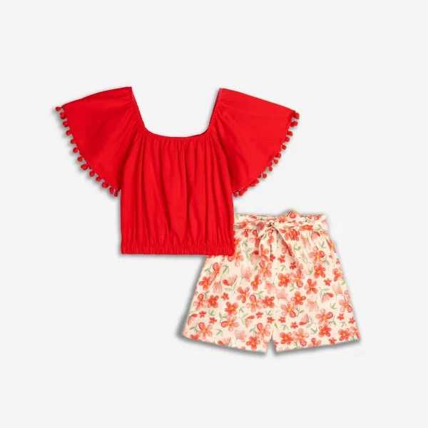 Φωτογραφία προϊόντος: Παιδικό σετ σορτς for Funky Kids κορίτσι 6-16 ετών 125-525105-1 Κόκκινο