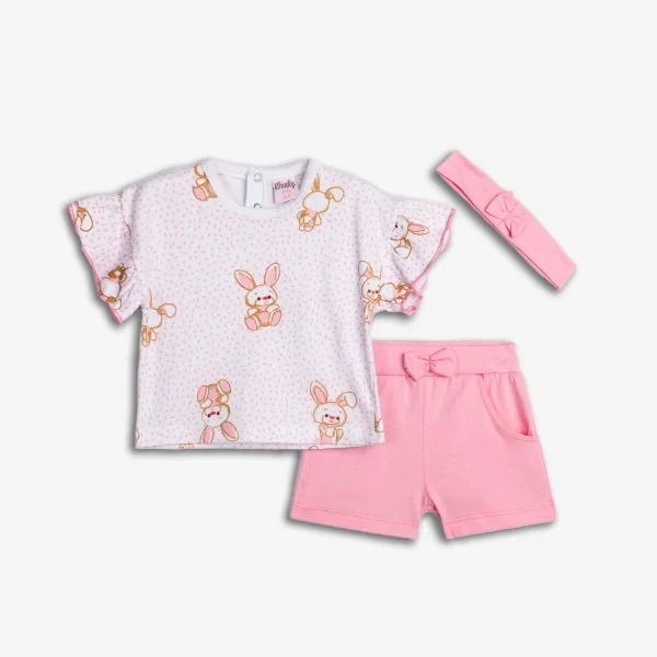Φωτογραφία προϊόντος: Βρεφικό σετ σορτς for Funky Kids κορίτσι 1-12 μηνών 125-060118-1 Ροζ