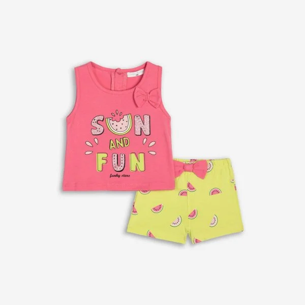 Φωτογραφία προϊόντος: Βρεφικό σετ σορτς for Funky Kids κορίτσι 6-24 μηνών 125-924110-1 Ροζ