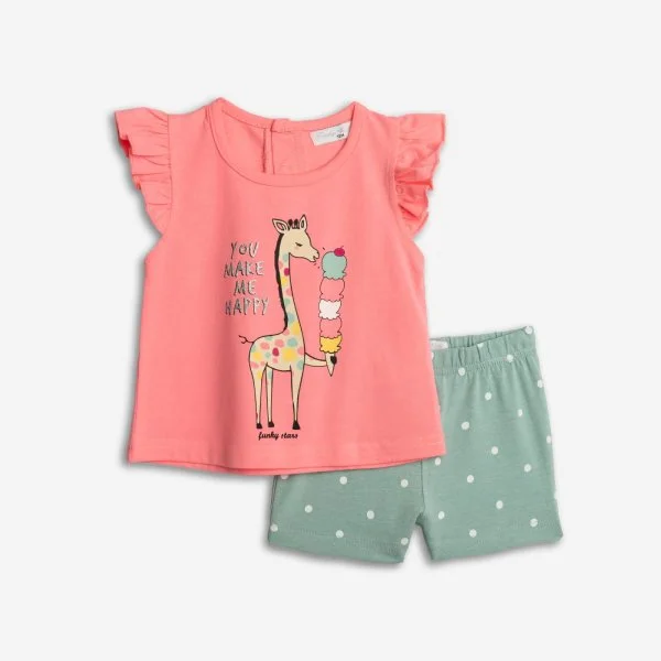 Φωτογραφία προϊόντος: Βρεφικό σετ σορτς for Funky Kids κορίτσι 6-24 μηνών 125-924107-1 Ροζ