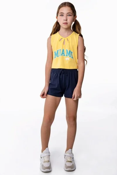 Φωτογραφία προϊόντος: Παιδικό σετ σορτς for Funky Kids κορίτσι 6-16 ετών 124-524100-2 Κίτρινο