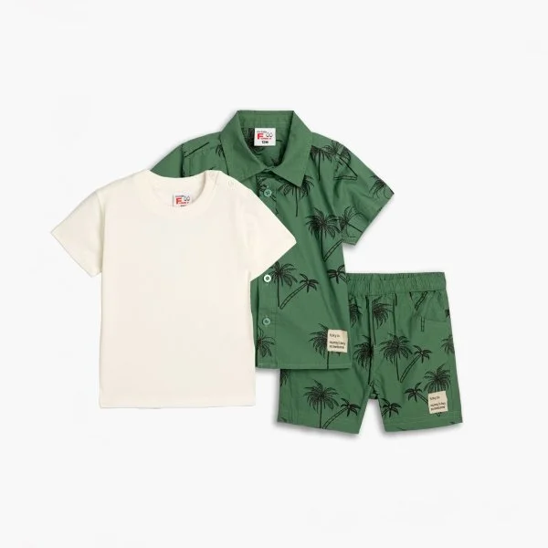 Φωτογραφία προϊόντος: Βρεφικό σετ 3τμχ for Funky Kids αγόρι 6-24 μηνών 125-822102-1 Πράσινο