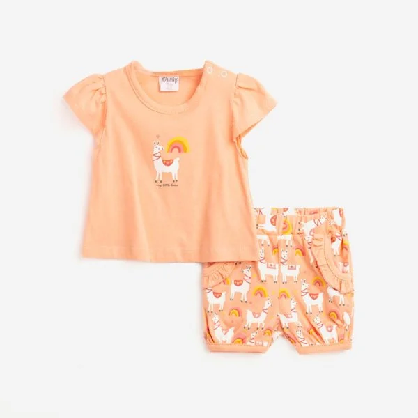 Φωτογραφία προϊόντος: Βρεφικό σετ σορτς for Funky Kids κορίτσι 3-24 μηνών 124-060102-1 Σομόν