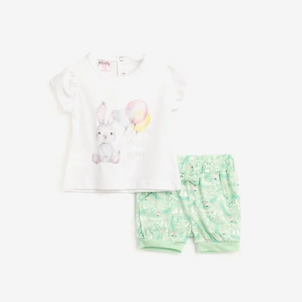 Φωτογραφία προϊόντος: Βρεφικό σετ σορτς for Funky Kids κορίτσι 3-24 μηνών 124-060110-1 Λευκό