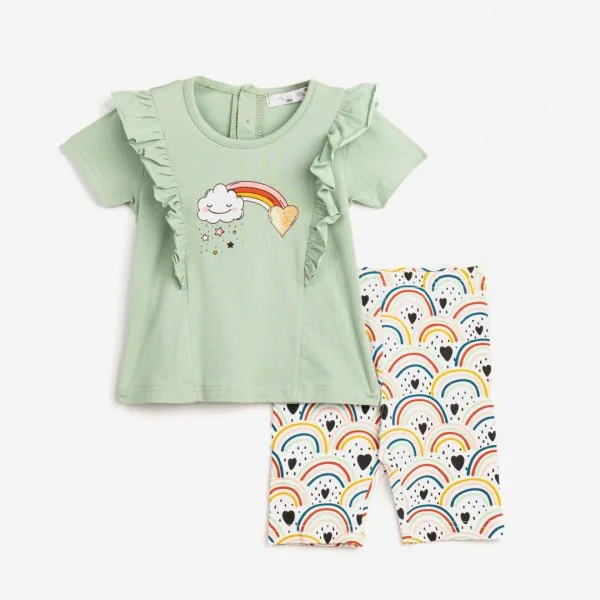 Φωτογραφία προϊόντος: Βρεφικό σετ κολάν for Funky Kids κορίτσι 6-24 μηνών 124-919109-1 Φυστικί
