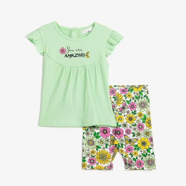Φωτογραφία προϊόντος: Βρεφικό σετ κολάν for Funky Kids κορίτσι 6-24 μηνών 124-919100-1 Πράσινο