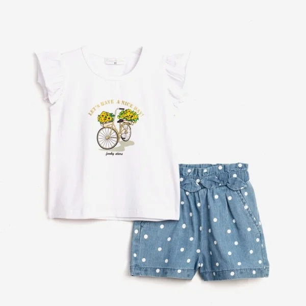 Φωτογραφία προϊόντος: Παιδικό σετ σορτς for Funky Kids κορίτσι 2-6 ετών 124-726101-1 Λευκό