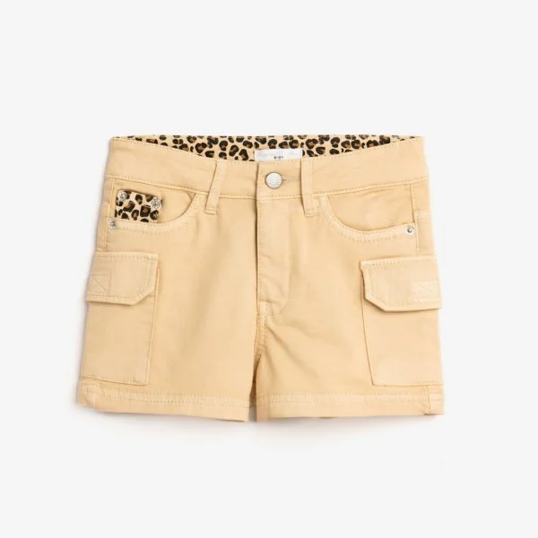 Φωτογραφία προϊόντος: Παιδικό τζιν σορτς for Funky Kids κορίτσι 6-16 ετών 124-532103-1 Μπεζ