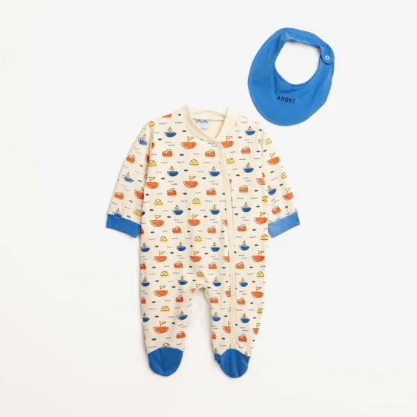 Φωτογραφία προϊόντος: Βρεφικό φορμάκι for Funky Kids αγόρι 1-12 μηνών 124-050122-1 Κρεμ