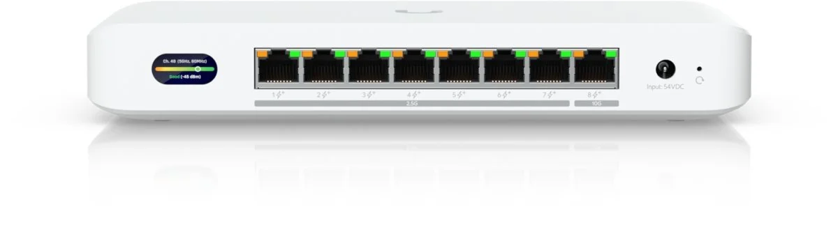 Φωτογραφία προϊόντος: Ubiquiti Networks Ubiquiti Wireless Device Bridge Switch UDB-Switch BE10000 • 2x2 • Indoor • 1x 10 GbE • 7x 2.5 GbE