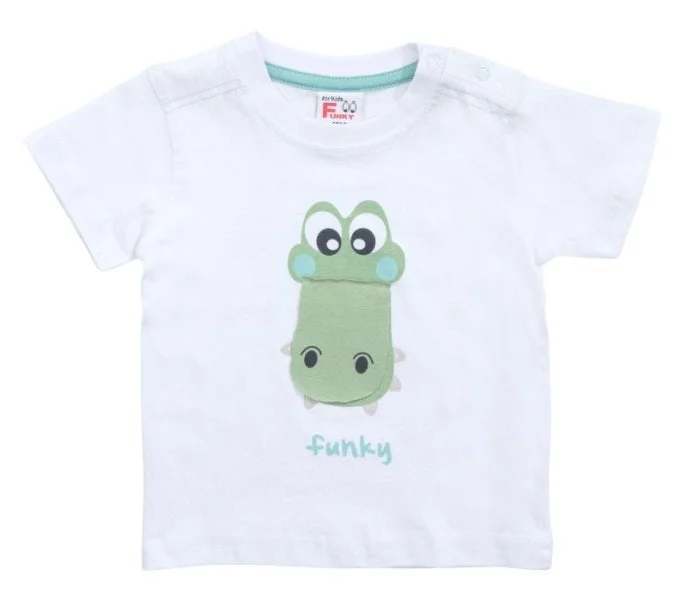 Φωτογραφία προϊόντος: Βρεφική μπλούζα for Funky Kids αγόρι 6-24 μηνών 123-805106-1 Λευκό