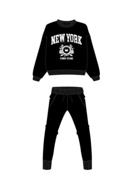 Φωτογραφία προϊόντος: Παιδικό σετ φόρμας for Funky Kids κορίτσι 6-16 ετών 224-517134-3 Μαύρο