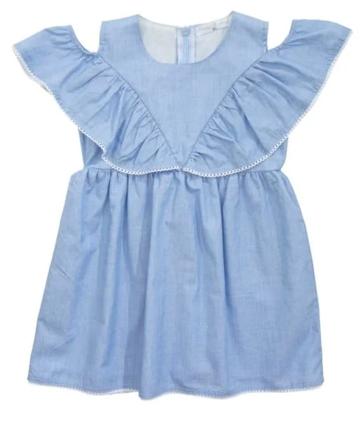 Φωτογραφία προϊόντος: Παιδικό denim φόρεμα for Funky Kids κορίτσι 1-6 ετών 123-729111-1 Μπλε