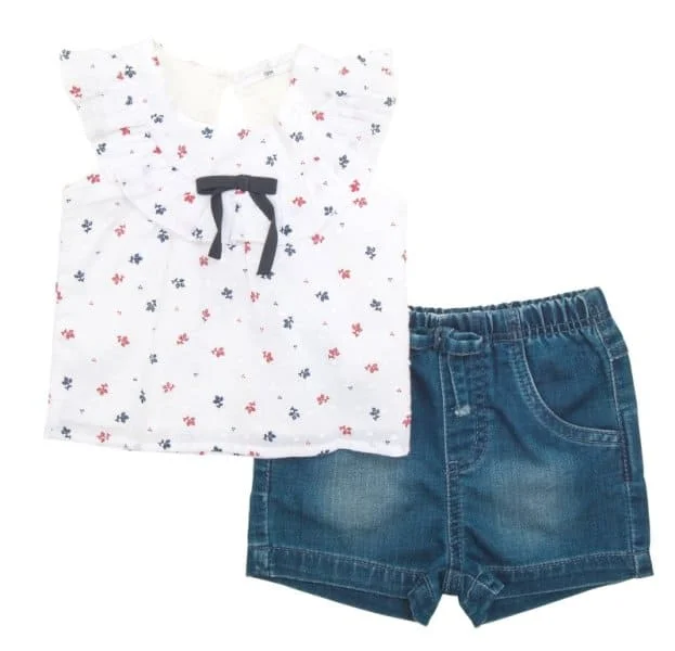 Φωτογραφία προϊόντος: Βρεφικό σετ σορτς for Funky Kids κορίτσι 6-24 μηνών 123-924110-1 Λευκό
