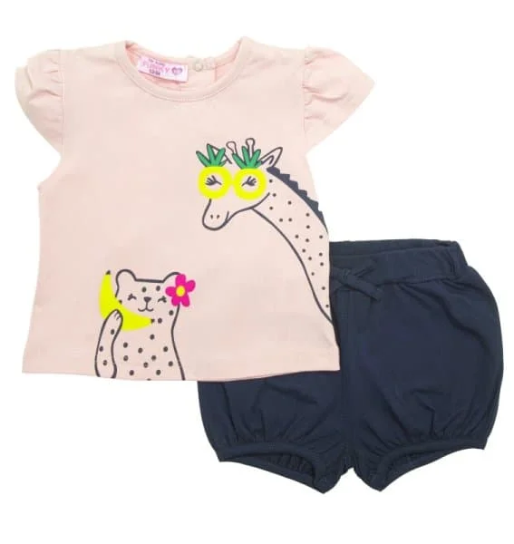 Φωτογραφία προϊόντος: Βρεφικό σετ σορτς for Funky Kids κορίτσι 6-24 μηνών 123-924105-1 Ροζ