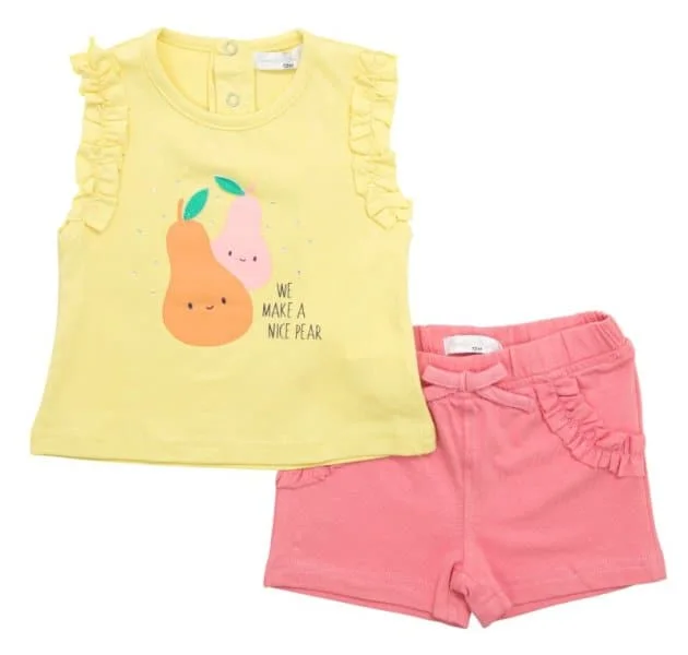 Φωτογραφία προϊόντος: Βρεφικό σετ σορτς for Funky Kids κορίτσι 6-24 μηνών 123-924100-1 Κίτρινο