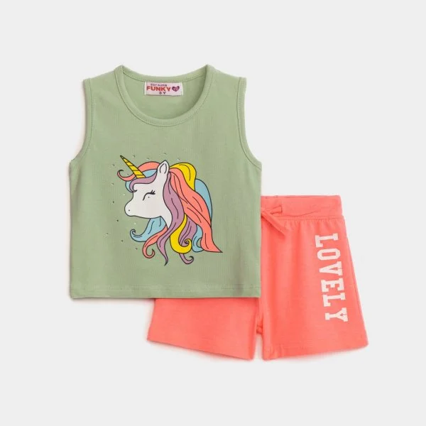 Φωτογραφία προϊόντος: Παιδικό σετ σορτς for Funky Kids κορίτσι 2-6 ετών 124-724129-1 Φυστικί