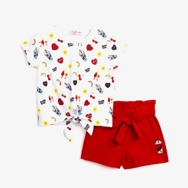 Φωτογραφία προϊόντος: Παιδικό σετ σορτς for Funky Kids κορίτσι 2-6 ετών 124-724110-1 Κόκκινο