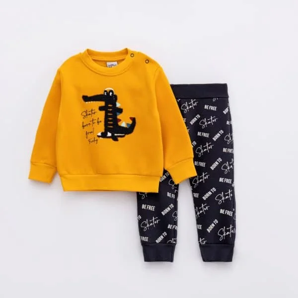 Φωτογραφία προϊόντος: Βρεφικό σετ φόρμας for Funky Kids αγόρι 6-24 μηνών 224-817102-3 Μουσταρδί