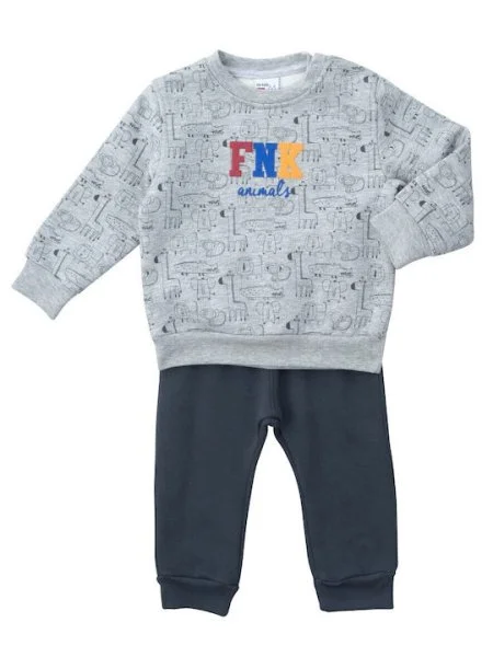 Φωτογραφία προϊόντος: Βρεφικό σετ φόρμας for Funky Kids αγόρι 6-24 μηνών 223-817125-1 Γκρι
