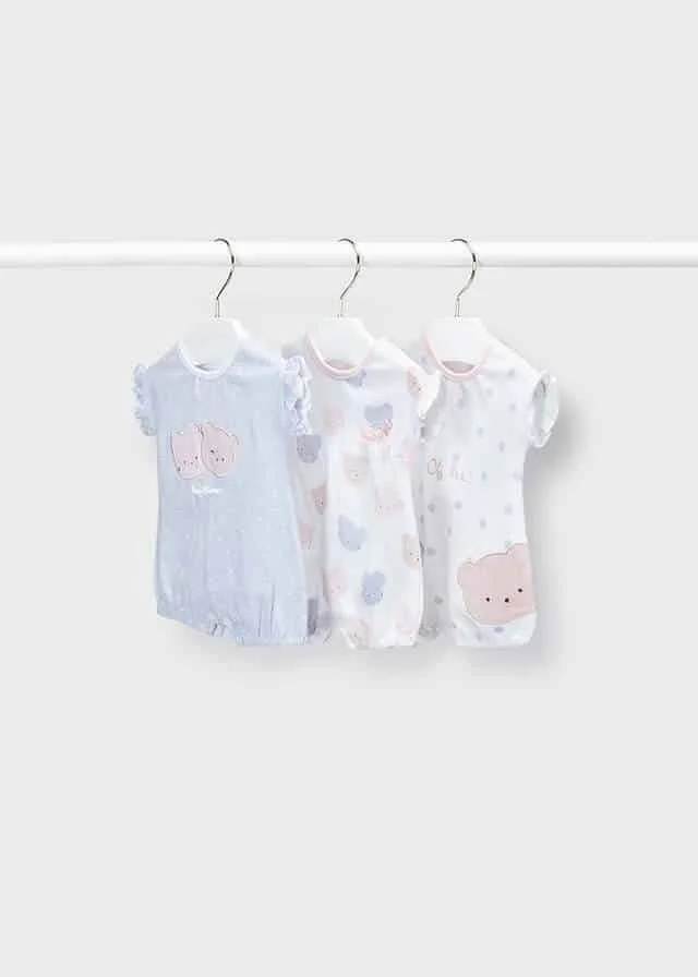 Φωτογραφία προϊόντος: MAYORAL NEW BORN Σετ 3 πυτζαμάκια ECOFRIENDS Νεογέννητο κορίτσι Mayoral Newborn