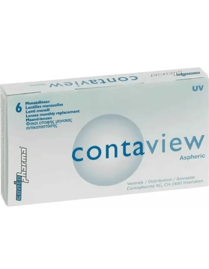 Φωτογραφία προϊόντος: CONTOPHARMA CONTAVIEW ASPHERIC 6 Μηνιαίοι Φακοί Επαφής Υδρογέλης