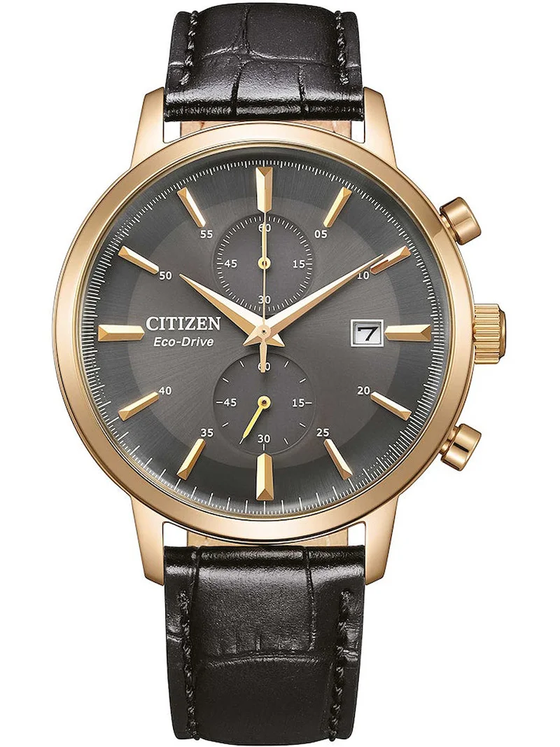 Φωτογραφία προϊόντος: Citizen Eco-Drive Ρολόι Χρονογράφος Ηλιακής Ενέργειας με Καφέ Δερμάτινο Λουράκι CA7067-11H