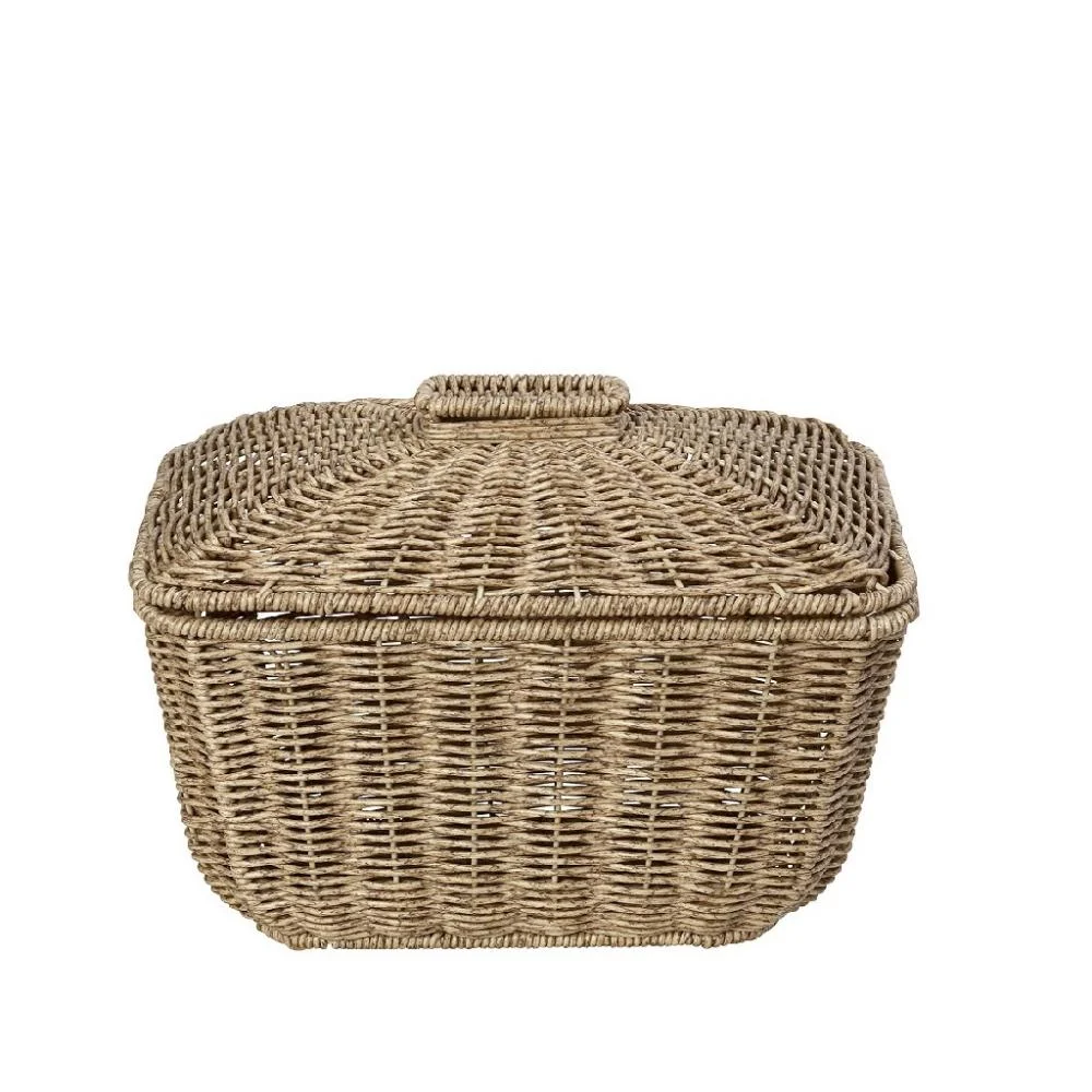 Φωτογραφία προϊόντος: ΚΑΛΑΘΙ ΟΡΘ. ΜΕ ΚΑΠ. SYNTH. RATTAN ΜΠΕΖ 30Χ22Χ23ΕΚ