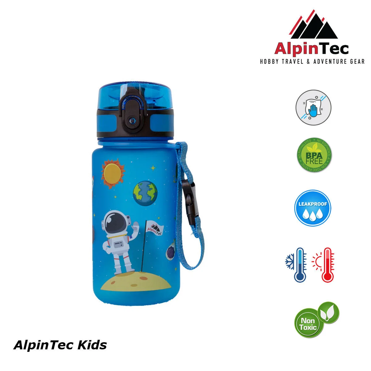 Φωτογραφία προϊόντος: AlpinTec Kids Παγούρι Tritan 350ml Space Blue