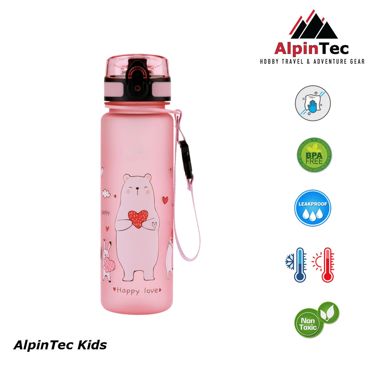 Φωτογραφία προϊόντος: AlpinTec Kids Παγούρι Tritan 500ml Zoo Pale Pink