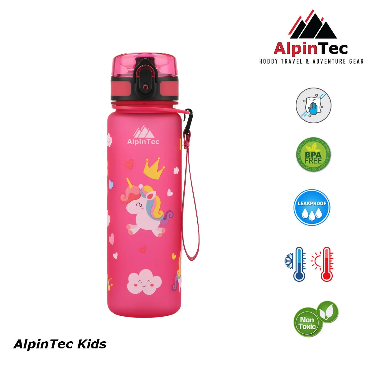 Φωτογραφία προϊόντος: AlpinTec Kids Παγούρι Tritan 500ml Unicorn Pink