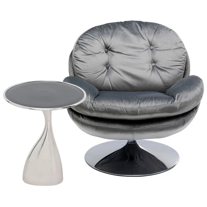 Φωτογραφία προϊόντος: KARE Πολυθρόνα Lounge (Set 2)Cosy Spacey Βελούδο Γκρι 125x84x86εκ. - Γκρι - 125Μx84Πx86Υ