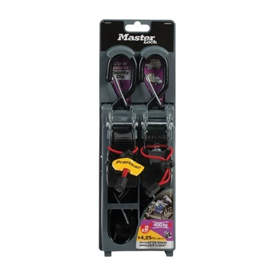 Φωτογραφία προϊόντος: Masterlock 3066DAT Σετ 2 ιμάντων με καστάνια & γάντζο S 4.25mx25mm για φορτία έως 400kg
